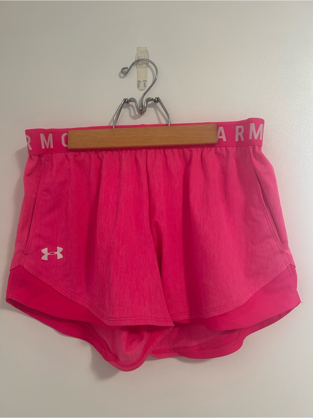 Under Armour Pink Workout Shorts (Medium)